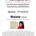 Ciak si parla: primo film “Malala” martedi 17/10/2017 ore 20.45