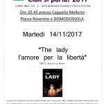 Ciak si parla: “The lady – l’amore per la libertà” martedi 14/11/2017