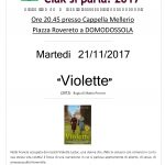Ciak si parla: “Violette” martedi 21/11/2017
